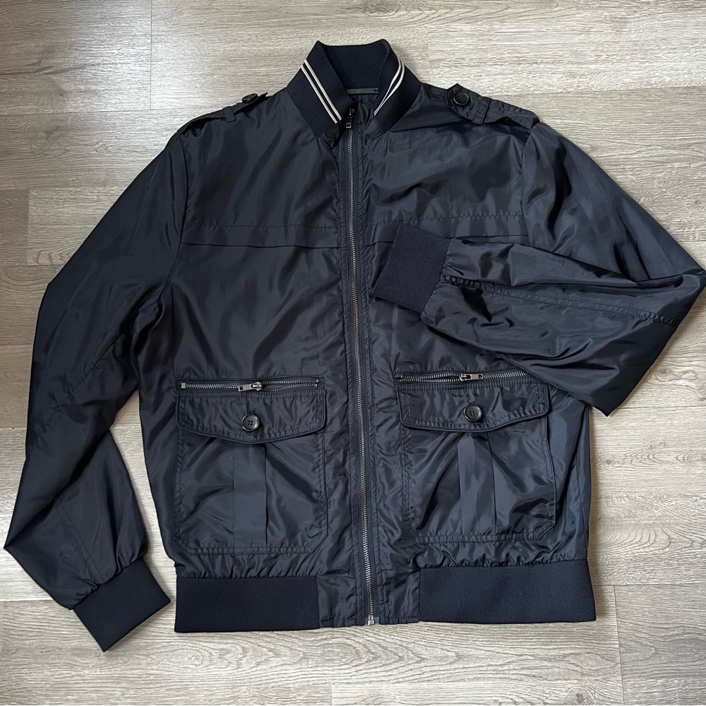 HM Men's Black Bomber Jacket